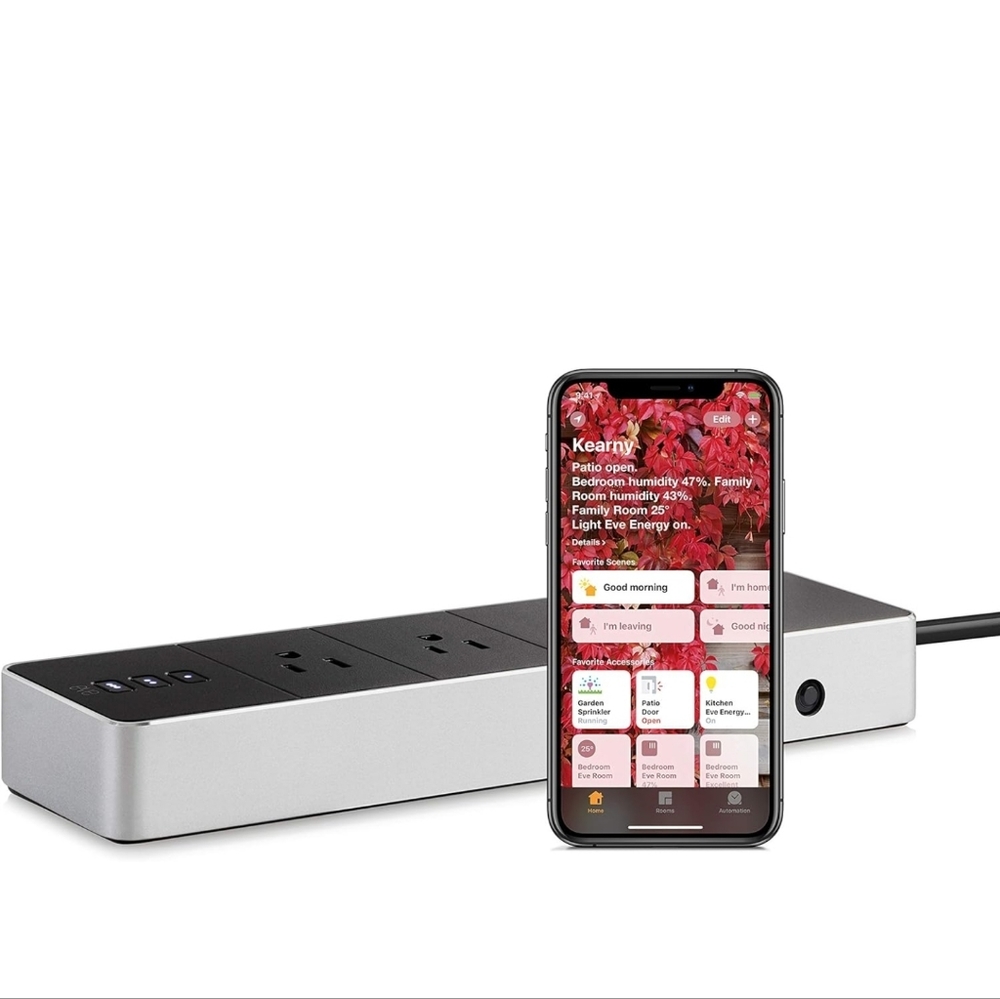 Eve Energy Strip Apple HomeKit Smart Home Triple Outlet & Power Meter New